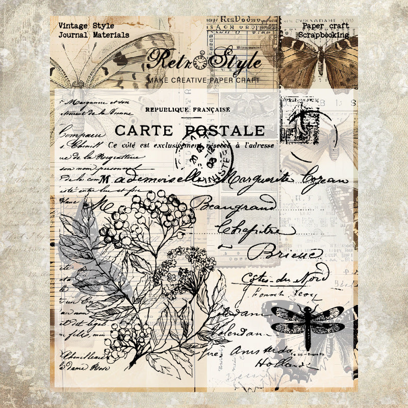 Vintage Style DIY Scrapbook Clear Stamps