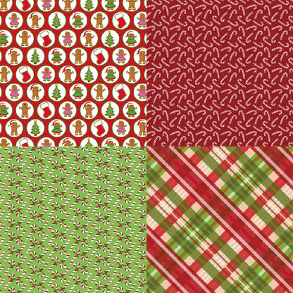 24PCS 6" Christmas Desserts Scrapbook Paper & Cardstock