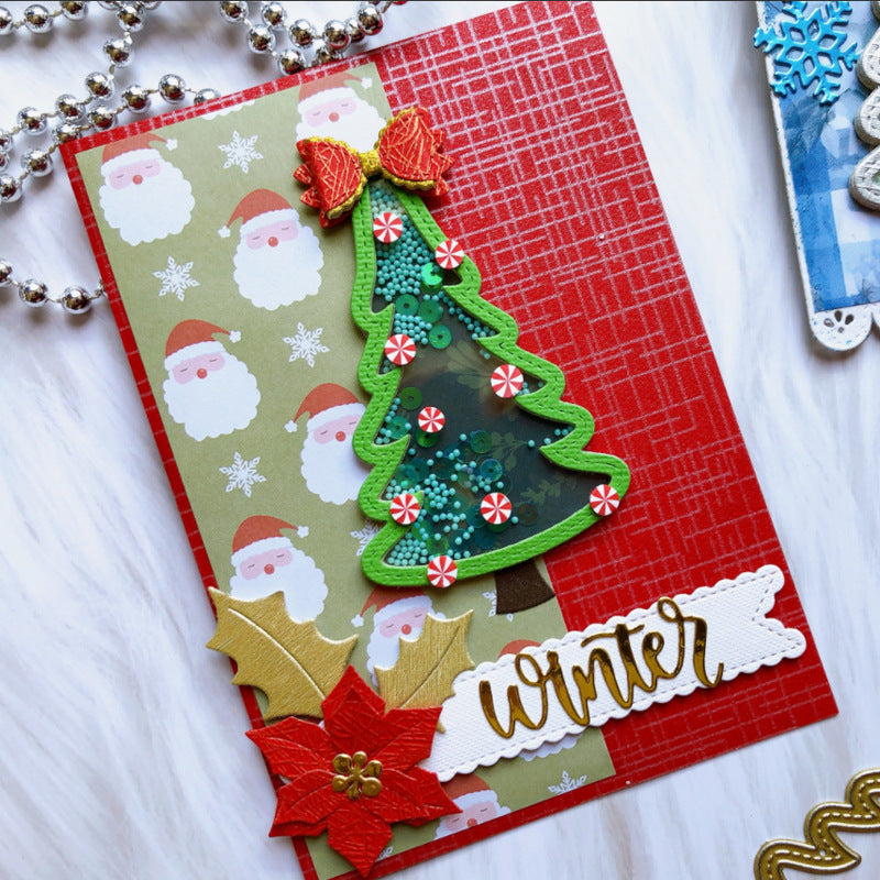 Christmas Tree Shake Card Metal Cutting Dies