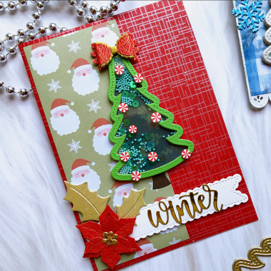 Christmas Tree Shake Card Metal Cutting Dies