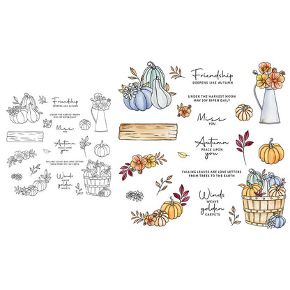 Autumn Harvest Pumpkins Dies & Stamps Set