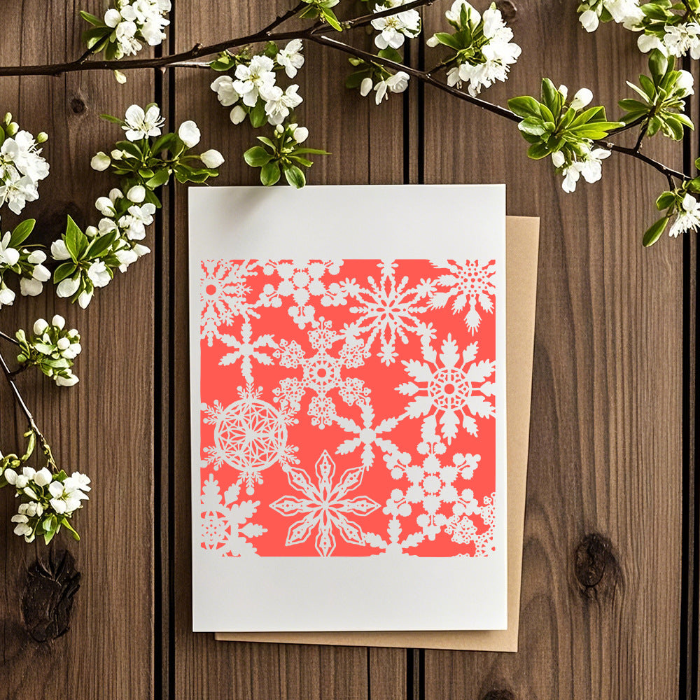 Snowflake Pattern DIY Painting Hollow Stencil