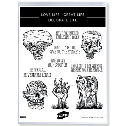 Halloween Theme Dies & Stamps Set