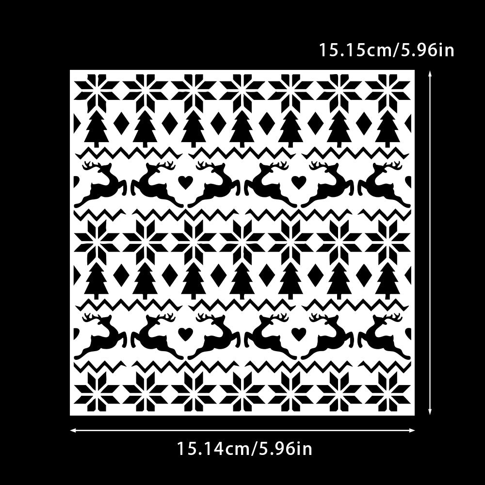 Christmas Pattern DIY Painting Hollow Stencil