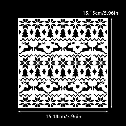 Christmas Pattern DIY Painting Hollow Stencil