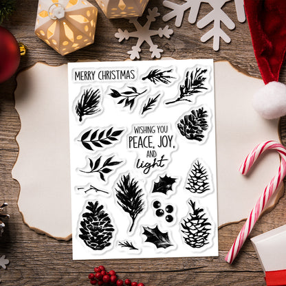 Christmas Pine Cones Dies & Stamps Set