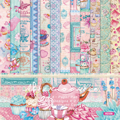 24PCS 6" Afternoon Tea Scrapbook Paper & Cardstock