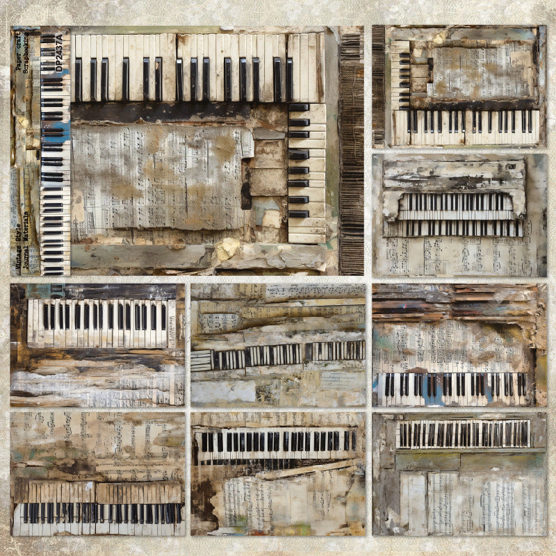 A5 Vintage Piano Journal Scrapbook Paper