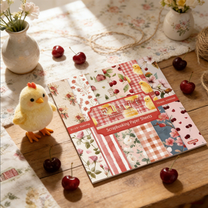 24PCS 6" Fluff Scrapbook Paper & Cardstock