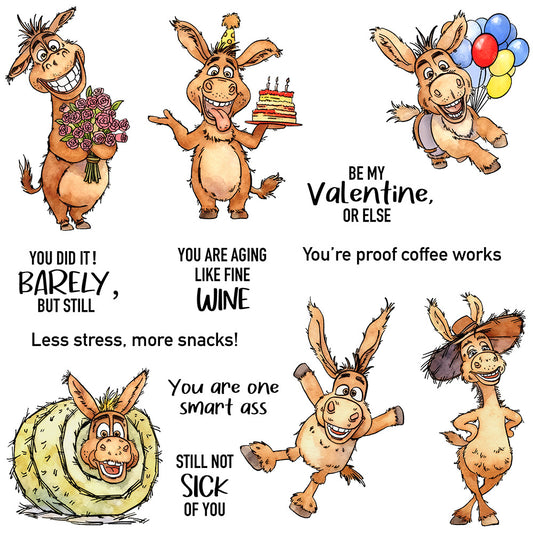 Cute Donkey Dies & Stamps Set