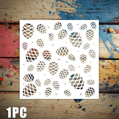Pine Cone Pattern DIY Painting Hollow Stencil