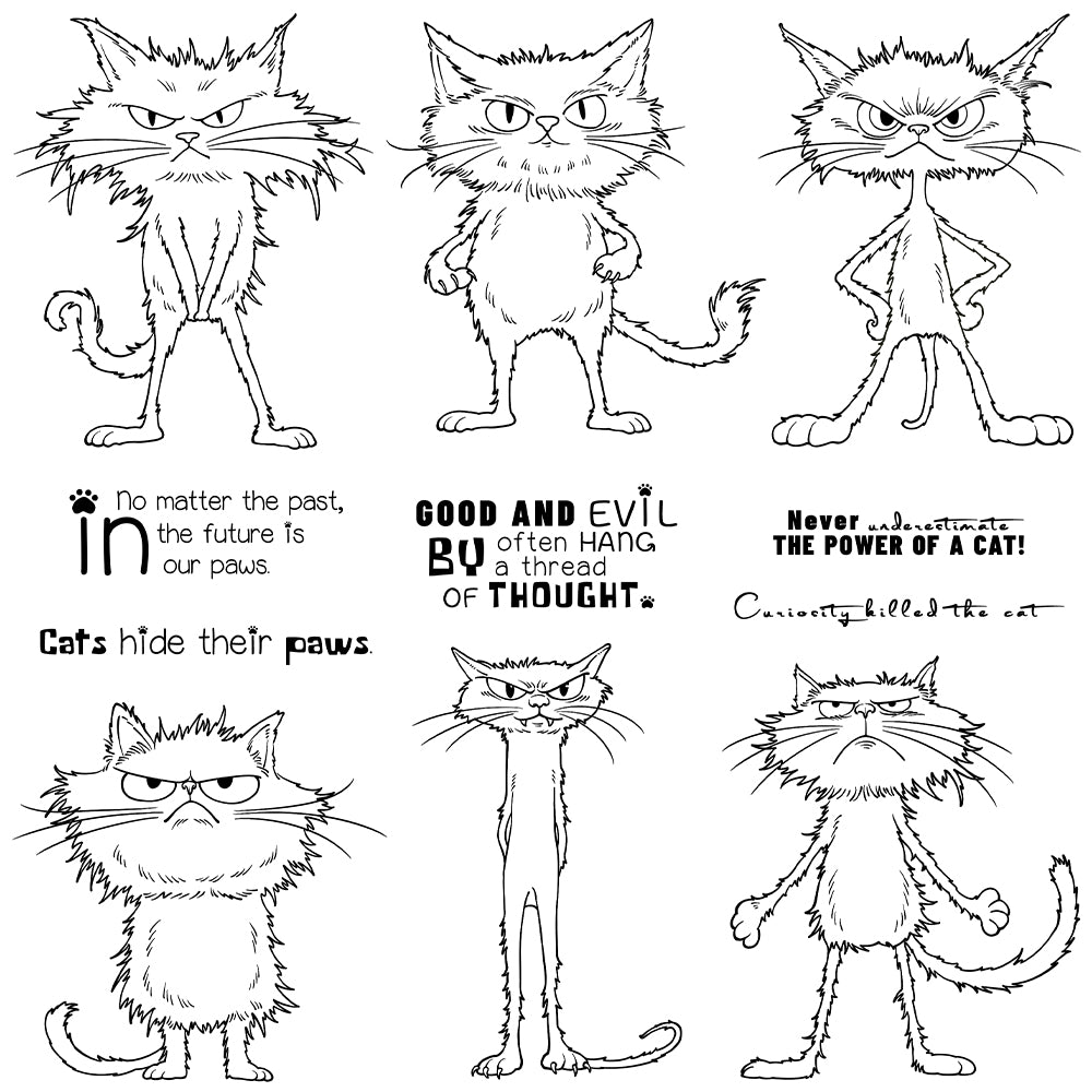 Naughty Personality Cats Dies & Stamps Set