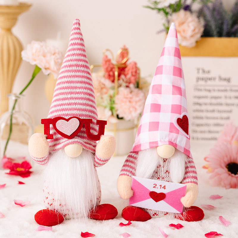 Valentine's Day Gnome Doll Ornaments