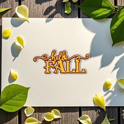 "Hello Fall" Words Metal Cutting Dies