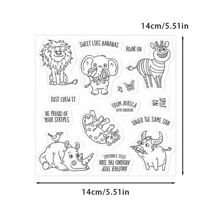 African Animals Clear Stamps