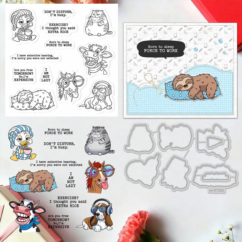 Funny Animals Dies & Stamps Set