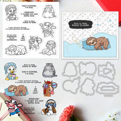Funny Animals Dies & Stamps Set