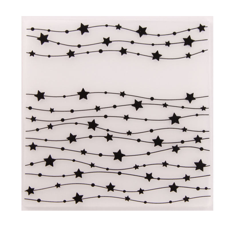 Five-pointed Star String Embossing Folder