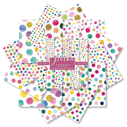 24PCS 6" Polka Dots Scrapbook Paper & Cardstock