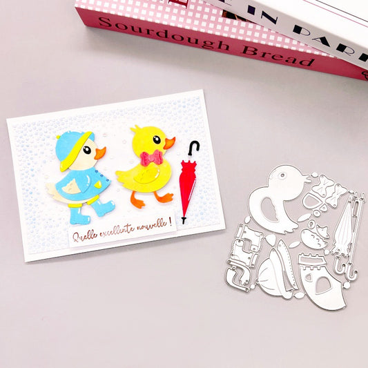 Ducklings and Umbrellas Metal Cutting Dies