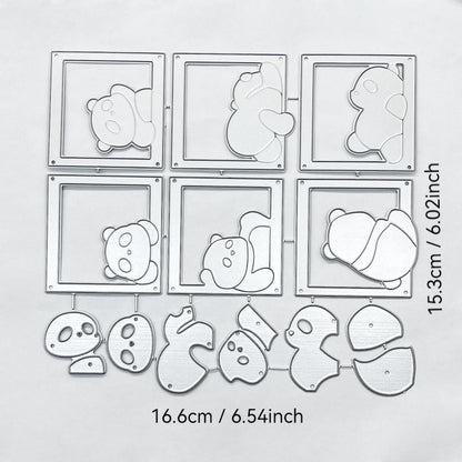 Cute Little Panda Metal Cutting Dies