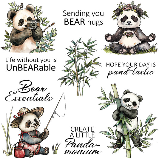 Cute Giant Panda Dies & Stamps Set