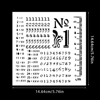 Numbers DIY Painting Hollow Stencil