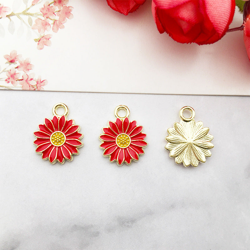 10Pcs Daisy Flower DIY Handmade Jewelry Pendants