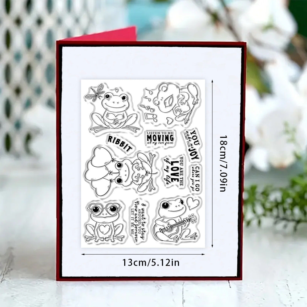 Valentine Frog Clear Stamps