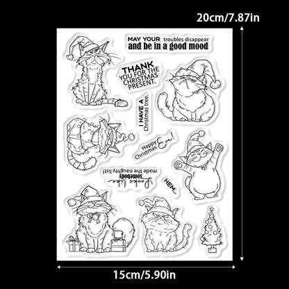 Christmas Cats Dies & Stamps Set