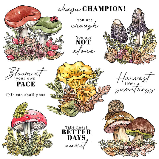 Mushroom Combination Clear Stamps
