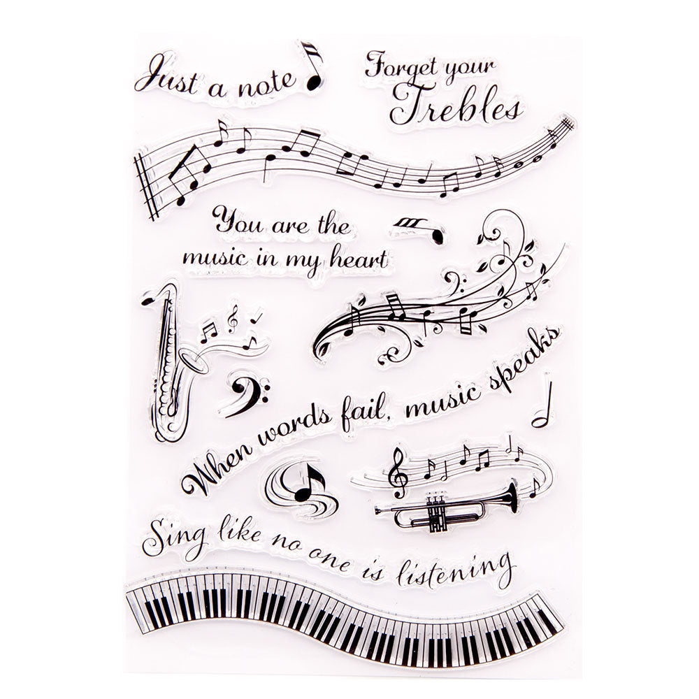 Music Theme Clear Stamps