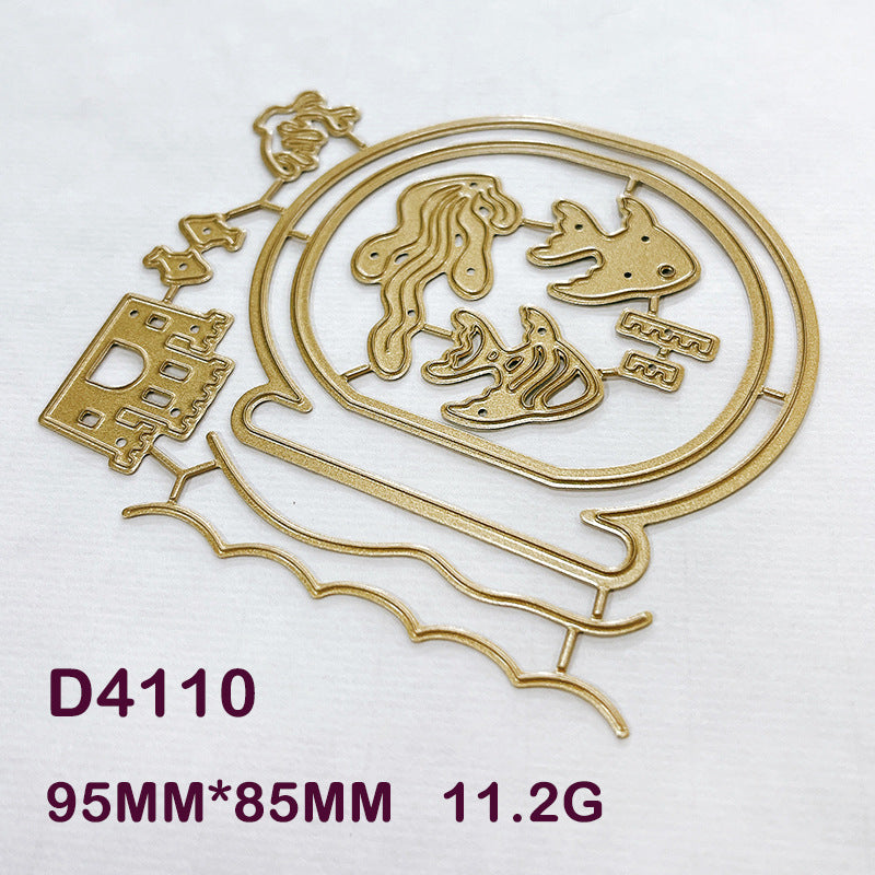Cute Goldfish Fish Tank Metal Cutting Dies
