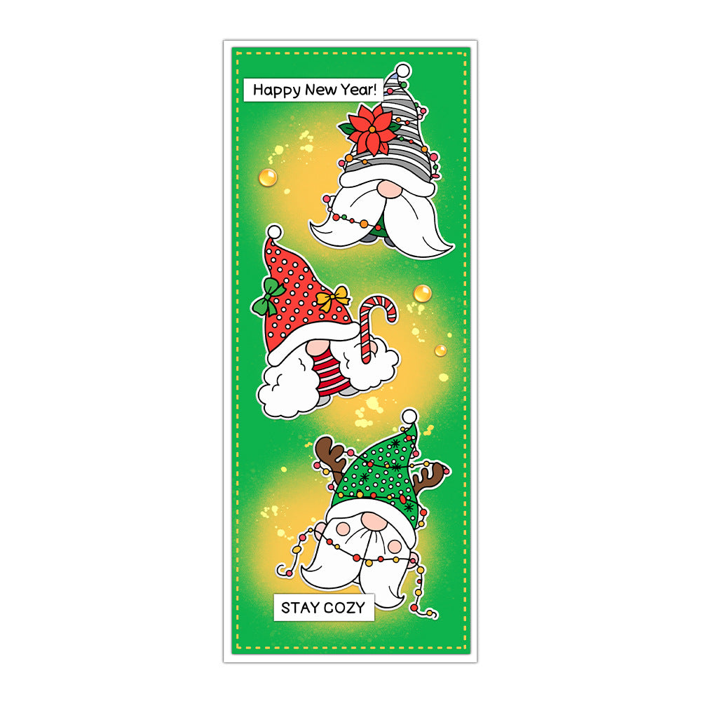 Christmas Cartoon Gnome Dies & Stamps Set