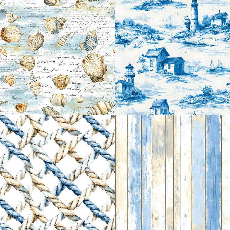 24PCS 6" Beach Scrapbook Paper & Cardstock