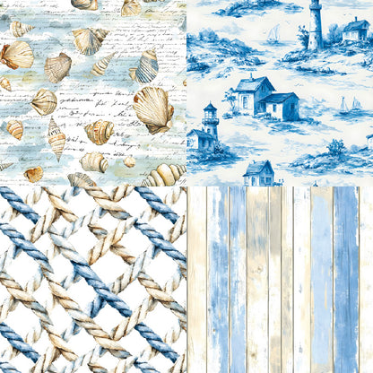 24PCS 6" Beach Scrapbook Paper & Cardstock