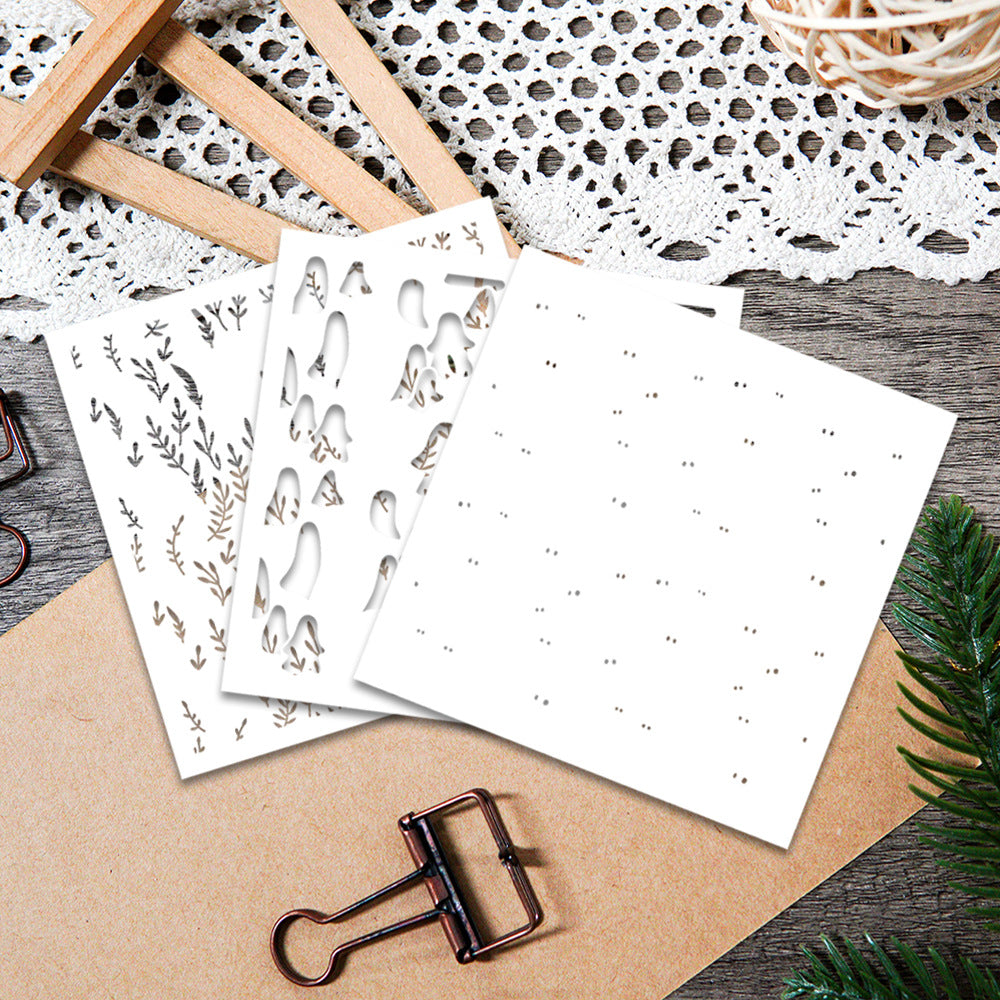 3 PCS Creative Patterns DIY Painting Hollow Stencil