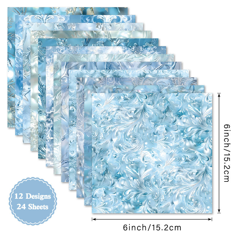 24PCS 6" Prism Scrapbook Paper & Cardstock