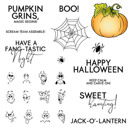 Halloween Pumpkin Dies & Stamps Set