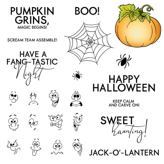 Halloween Pumpkin Dies & Stamps Set
