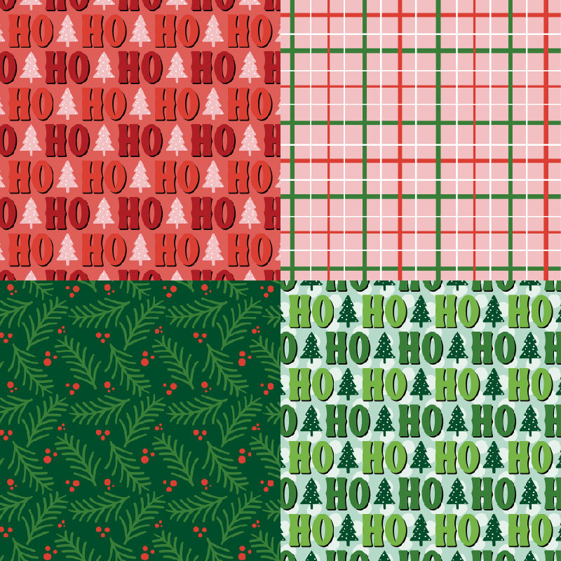 24PCS 6" Feeling Merry Scrapbook Paper & Cardstock