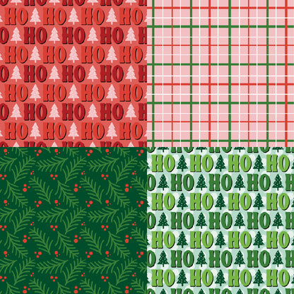 24PCS 6" Feeling Merry Scrapbook Paper & Cardstock