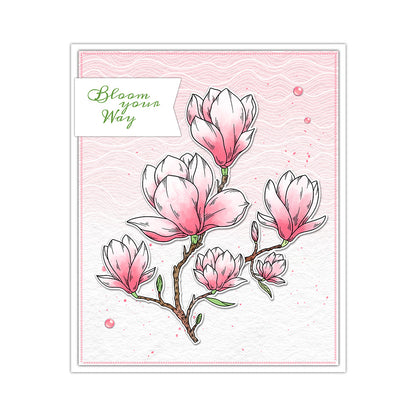 Beautiful Magnolia Dies & Stamps Set