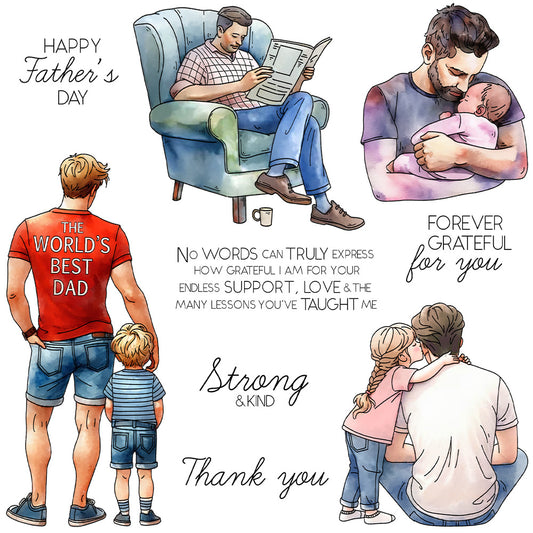 Love Dad Kids Dies & Stamps Set