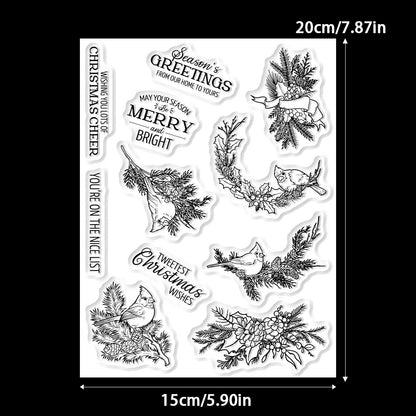 Christmas Birds Clear Stamps