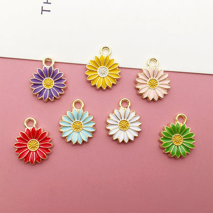 10Pcs Daisy Flower DIY Handmade Jewelry Pendants