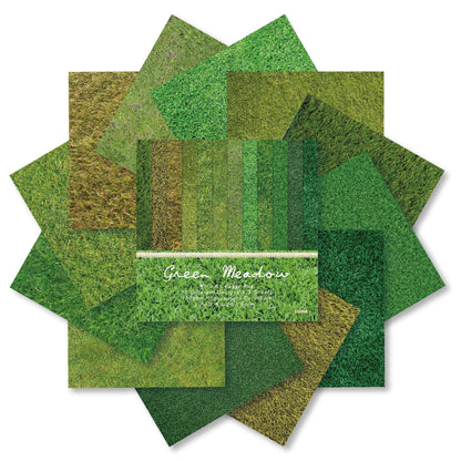24PCS 6" Green Meadow Scrapbook Paper & Cardstock