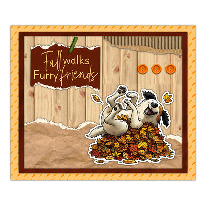 Autumn Puppy Dies & Stamps Set