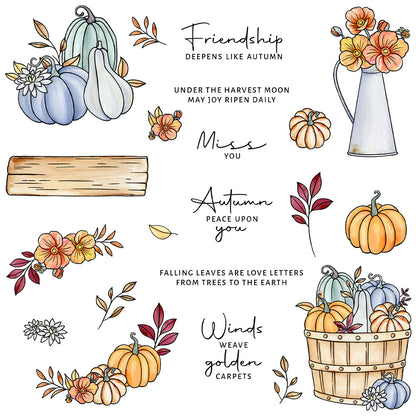 Autumn Harvest Pumpkins Dies & Stamps Set