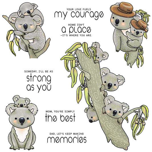 Koala Father and Son Clear Stamps